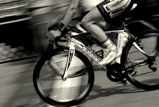 “ Photo-finish” The wheels and finish line tell us all we need to know here. I like the strong B&W contrast which adds to the drama of the photo.