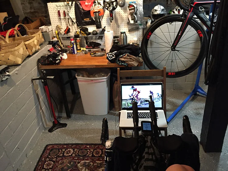 Streaming the Volta a Catalunya while on the trainer.