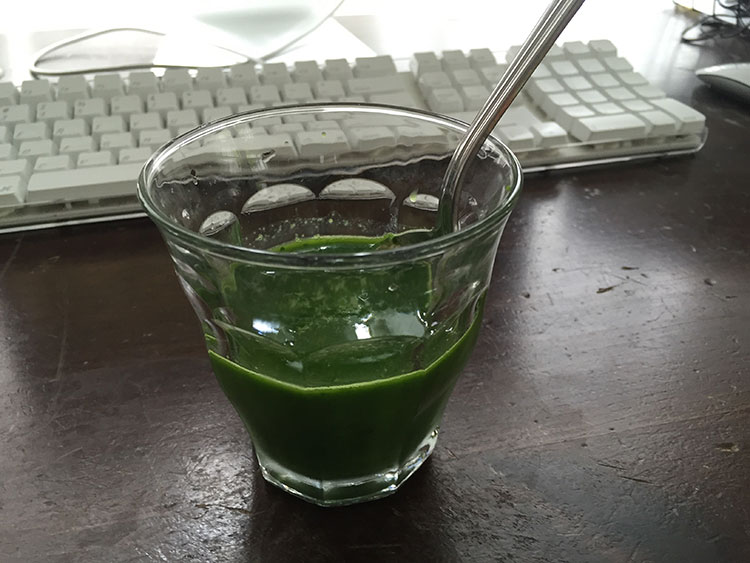 Juiced kale.