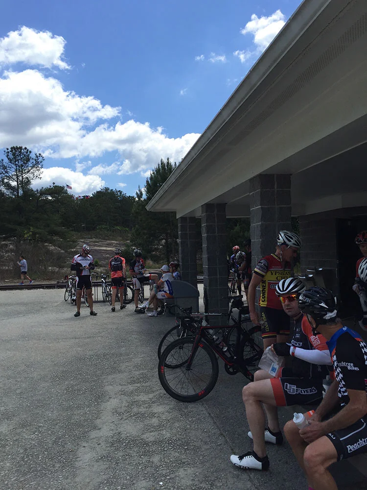 Taking a break at Stone Mountain.