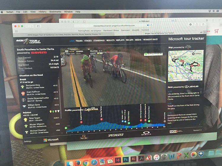 ToC - Tour Tracker is so great, which they had something similar for the Euro races.