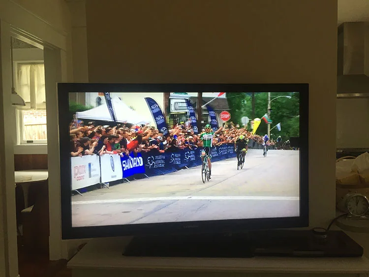 Philadelphia International Cycling Classic was exciting! Not only did it feature Chris Horner throwing his bike and getting a tow back to the peloton, but Prades Reverte (Caja Rural-Seguros) won on a Fuji Transonic!