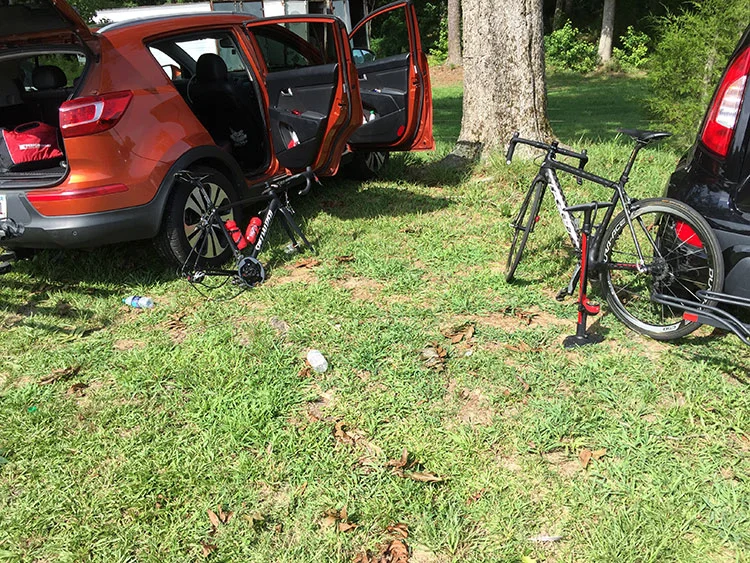 Just a couple race bikes, hanging out.