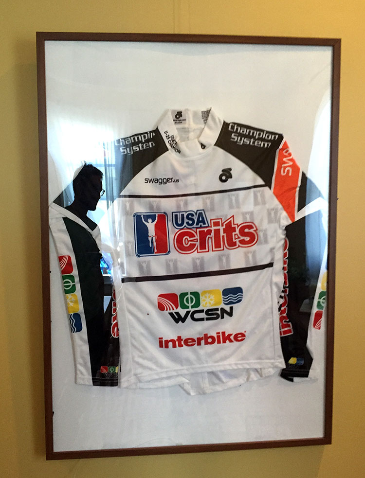 One of our new teammates was the U23 USAC Crit champion. WOOT!