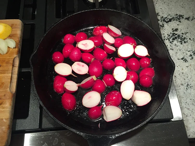 Sauteed radishes. Tasty.