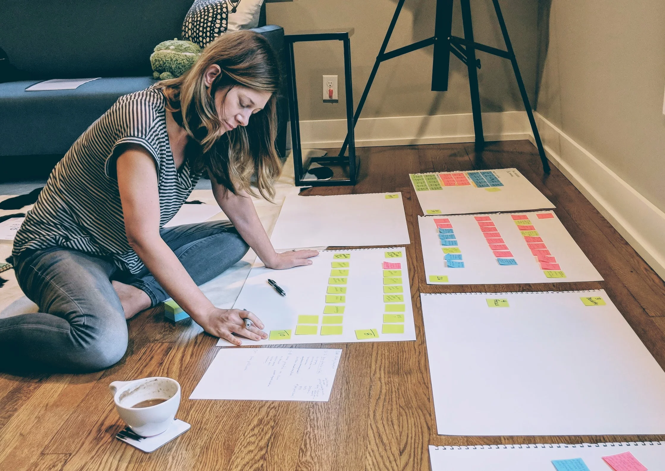 Low-tech planning: sticky note storyboards