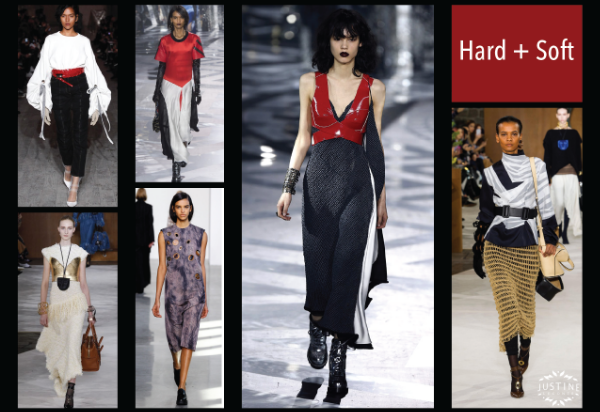 On the left: Y Project, Louis vuitton, LOEWE, CALVIN KLEIN. Center picture: luois vuitton. on the right: loewe.