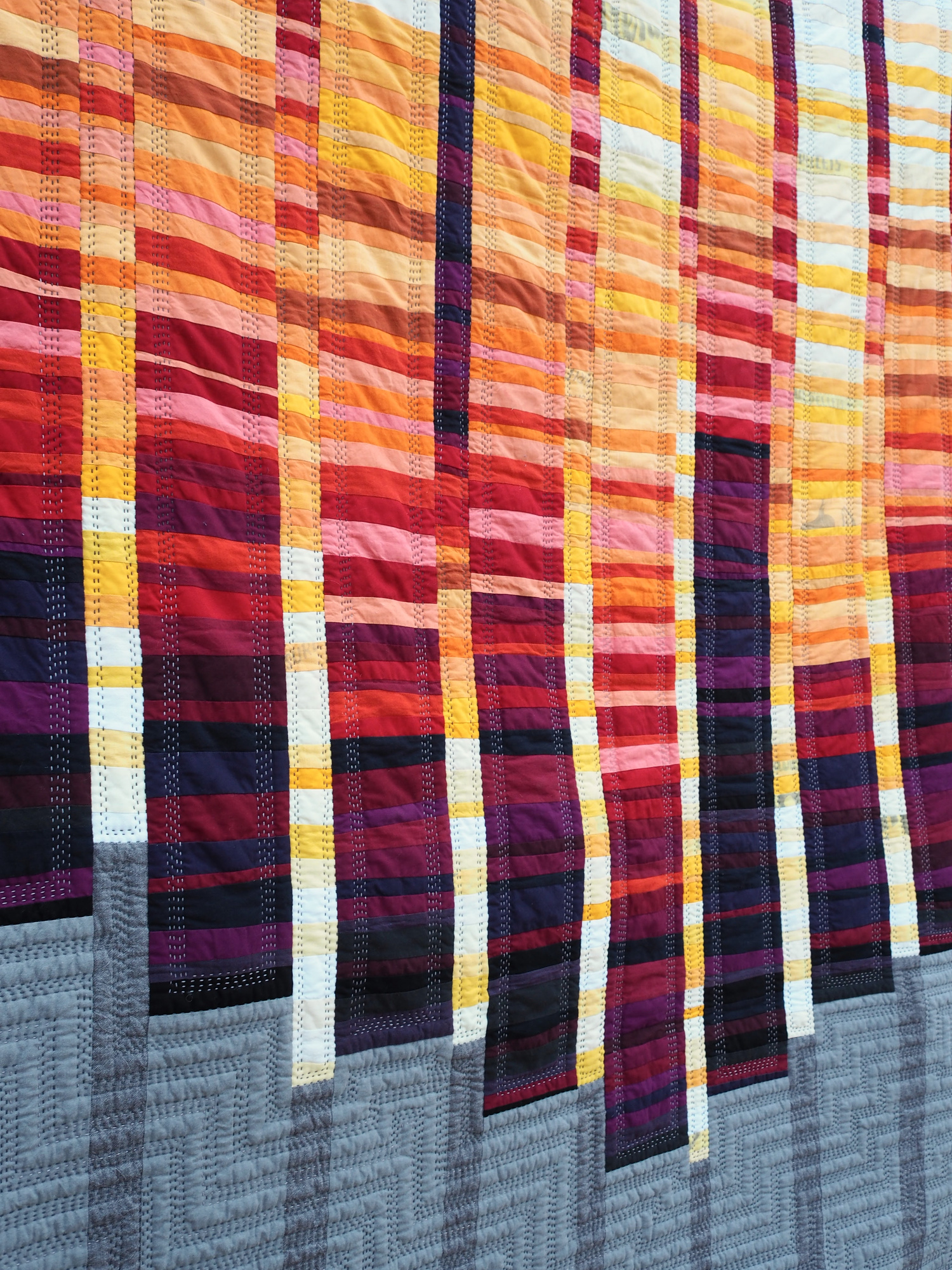 Quilt no. 019: Of Discontent Pulled Back Detail