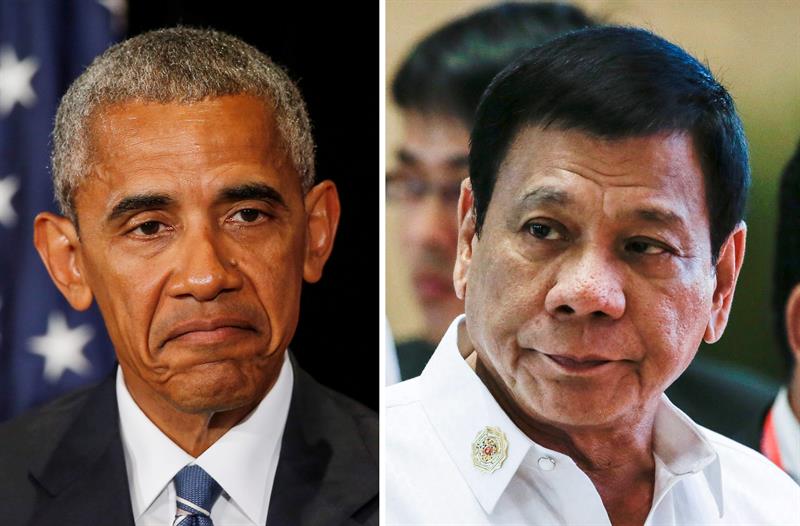 Tổng thống Hoa Kỳ&nbsp;Barack Obama và tổng thống Phi Luật Tân Rodrigo Duterte. Nguồn internet.