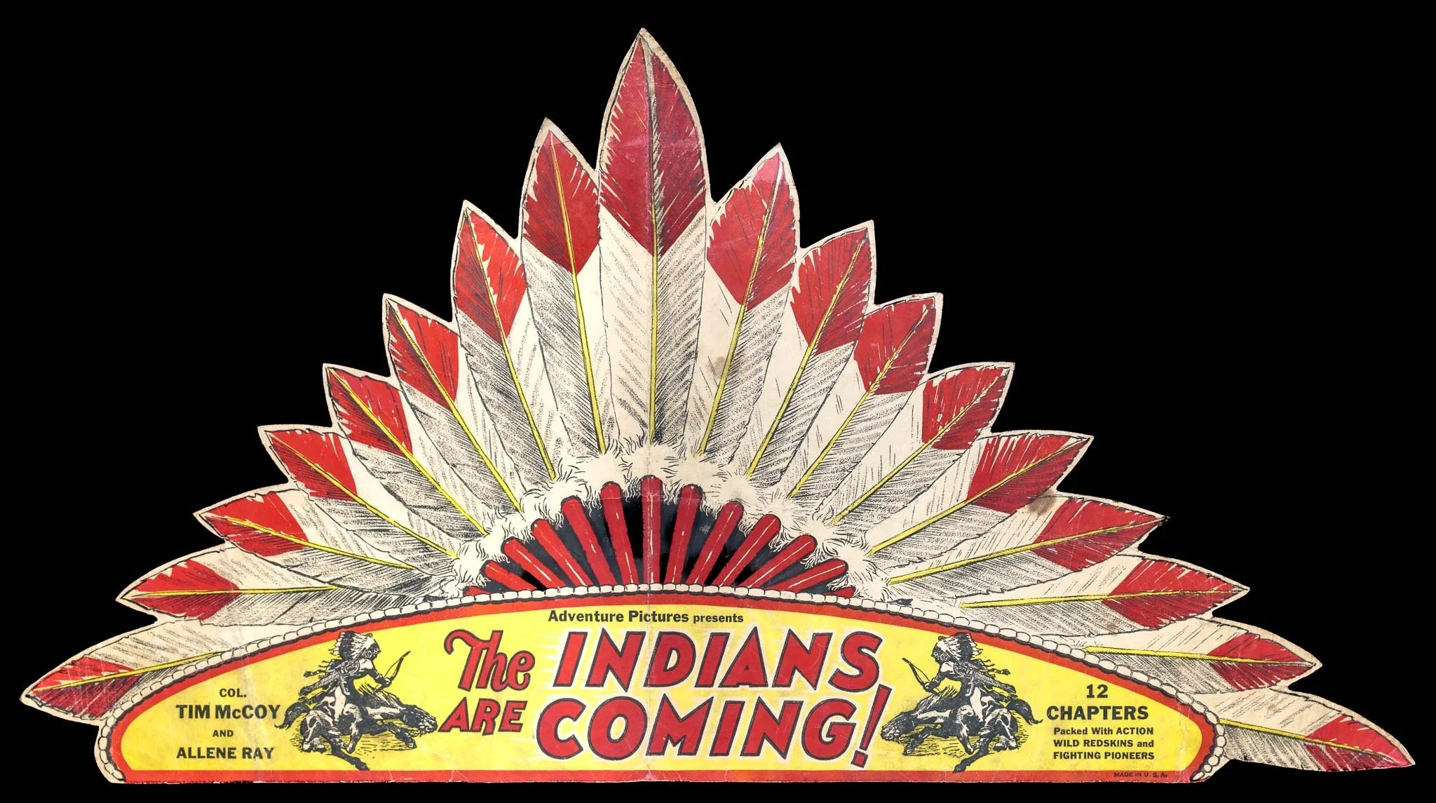 The Indians Are Coming | Western Movie Serial Lobby Display | Adventure Pictures | Tim McCoy & Allene Ray | Circa 1930
