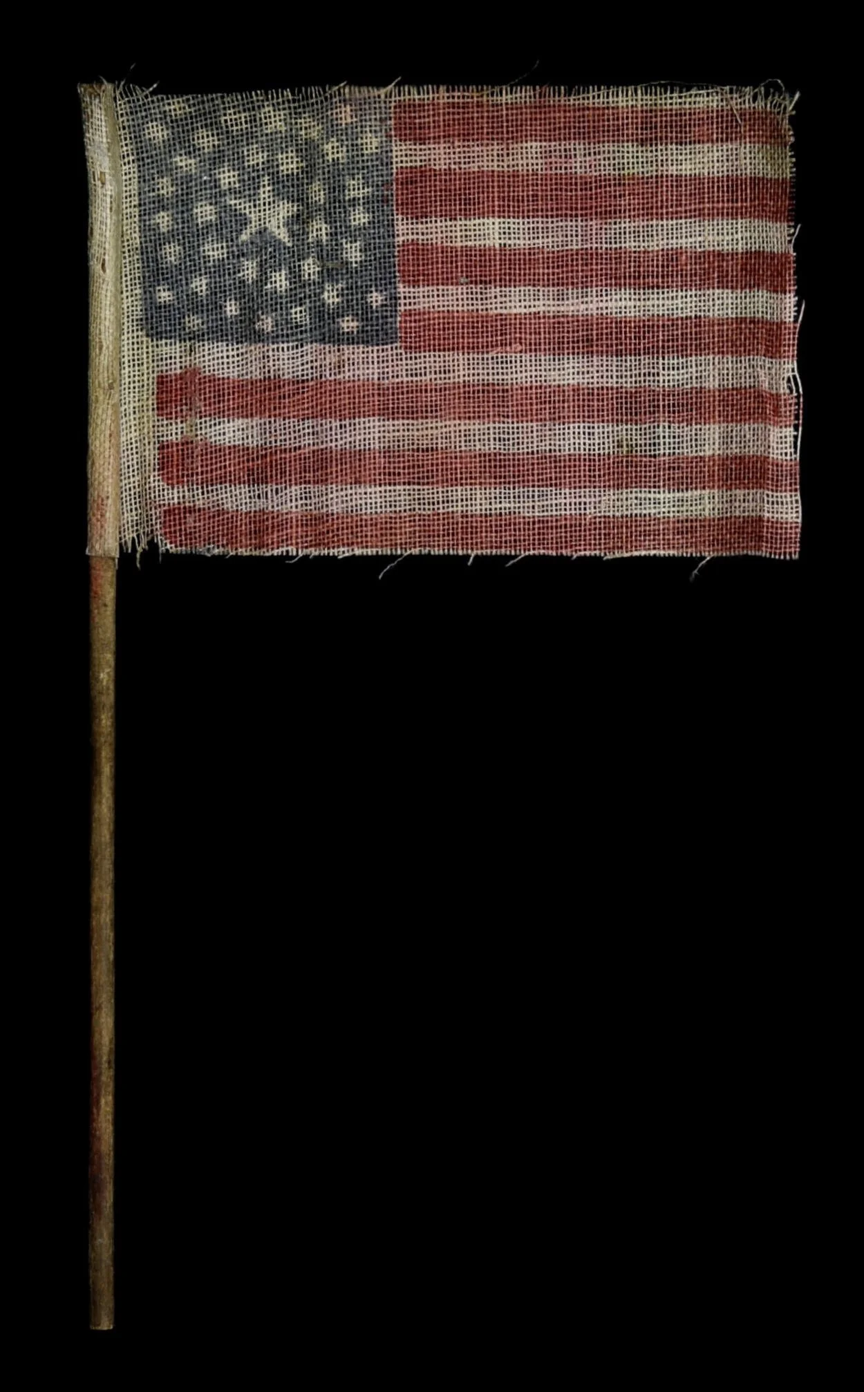 36 Star Antique Parade Flag with a Striking Medallion Pattern | Nevada Statehood | Circa 1864-1867
