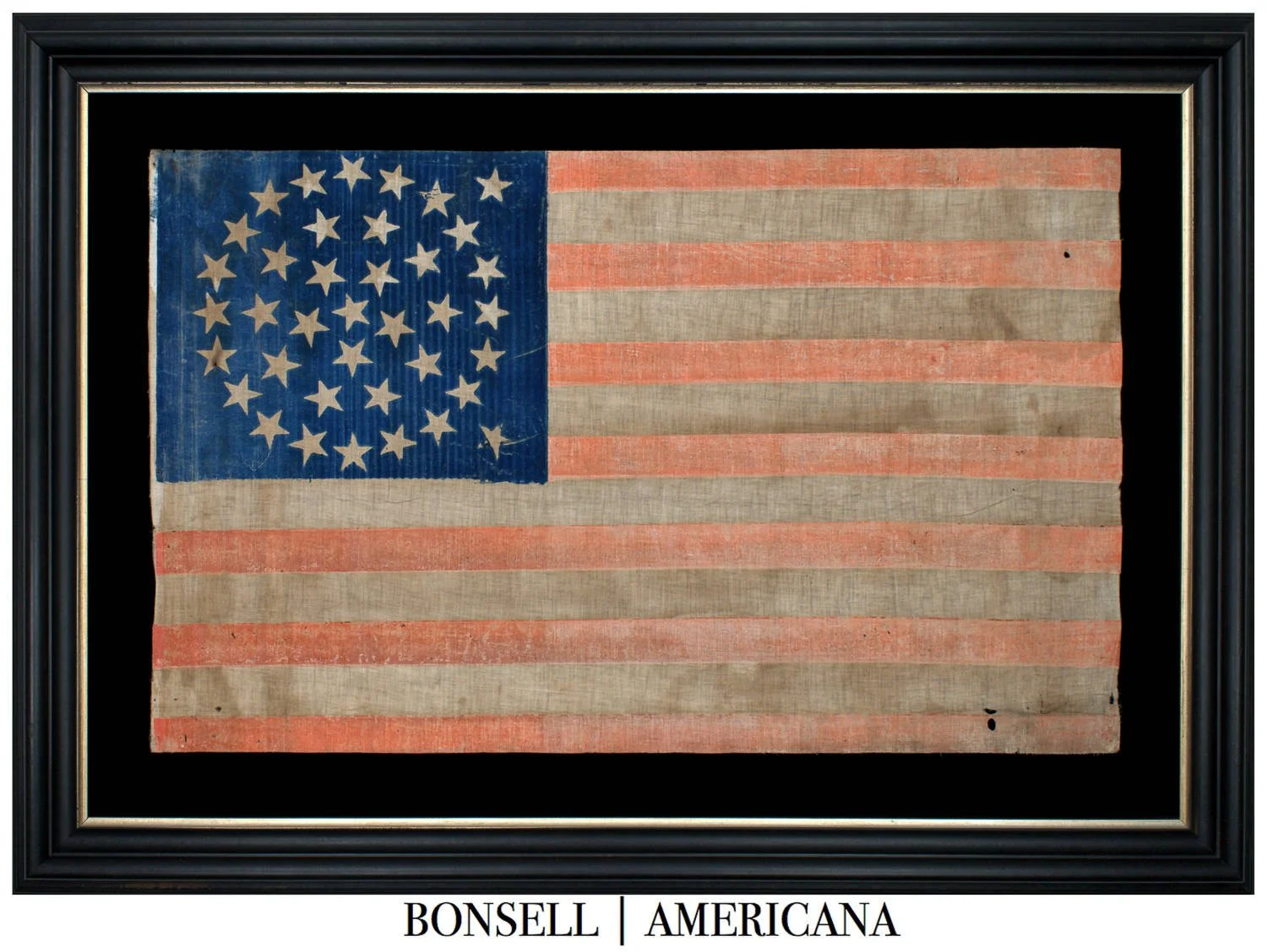 Rare, Striking, Large Scale 38 Star Antique Flag with Offset Medallion Pattern | Colorado Statehood | Circa 1876-1889