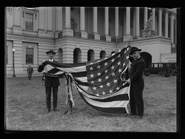 Torn Flag as the Result of a Wind Storm on January 16th, 1917