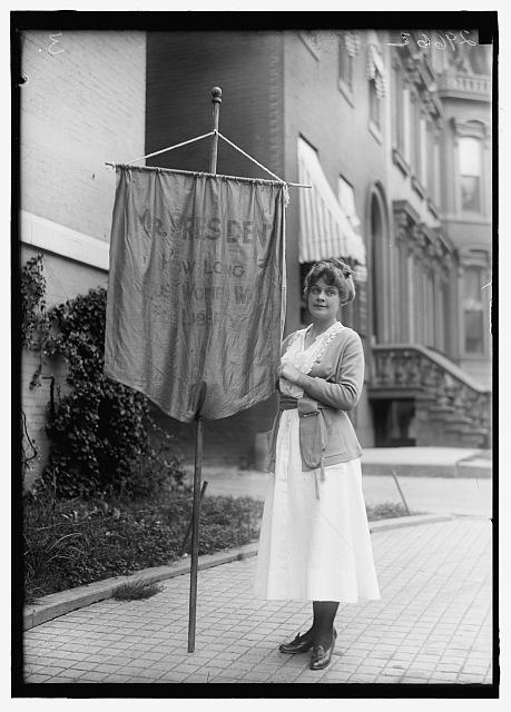 Suffragette with Banner | Circa 1918