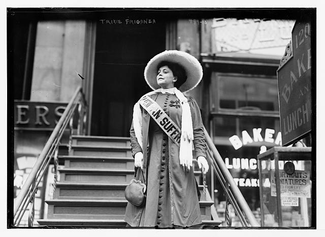 Suffragette Trixie Friganza Descending Steps in New York | Circa 1908