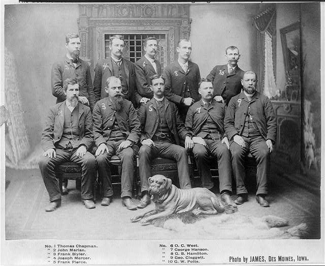 Constables of the Des Moines Searchers and Advance Guard of the Fighting Prohbition Army | Circa 1889