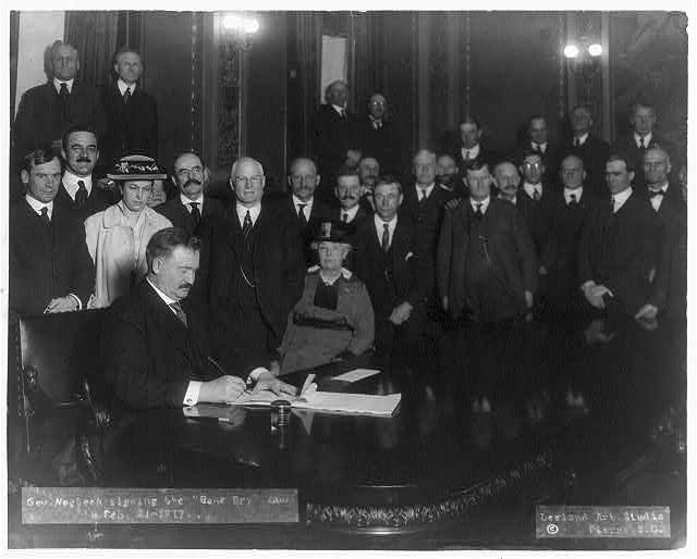 Governor Norbeck Signing the Bone Dry Law | Circa 1917