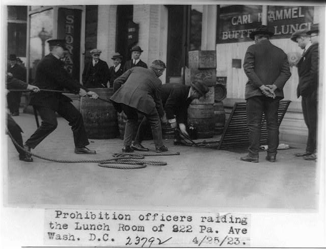 Prohibition Officers Raiding the Lunch Room of 922 Pa. Ave. in Washington, D.C. | Circa 1923