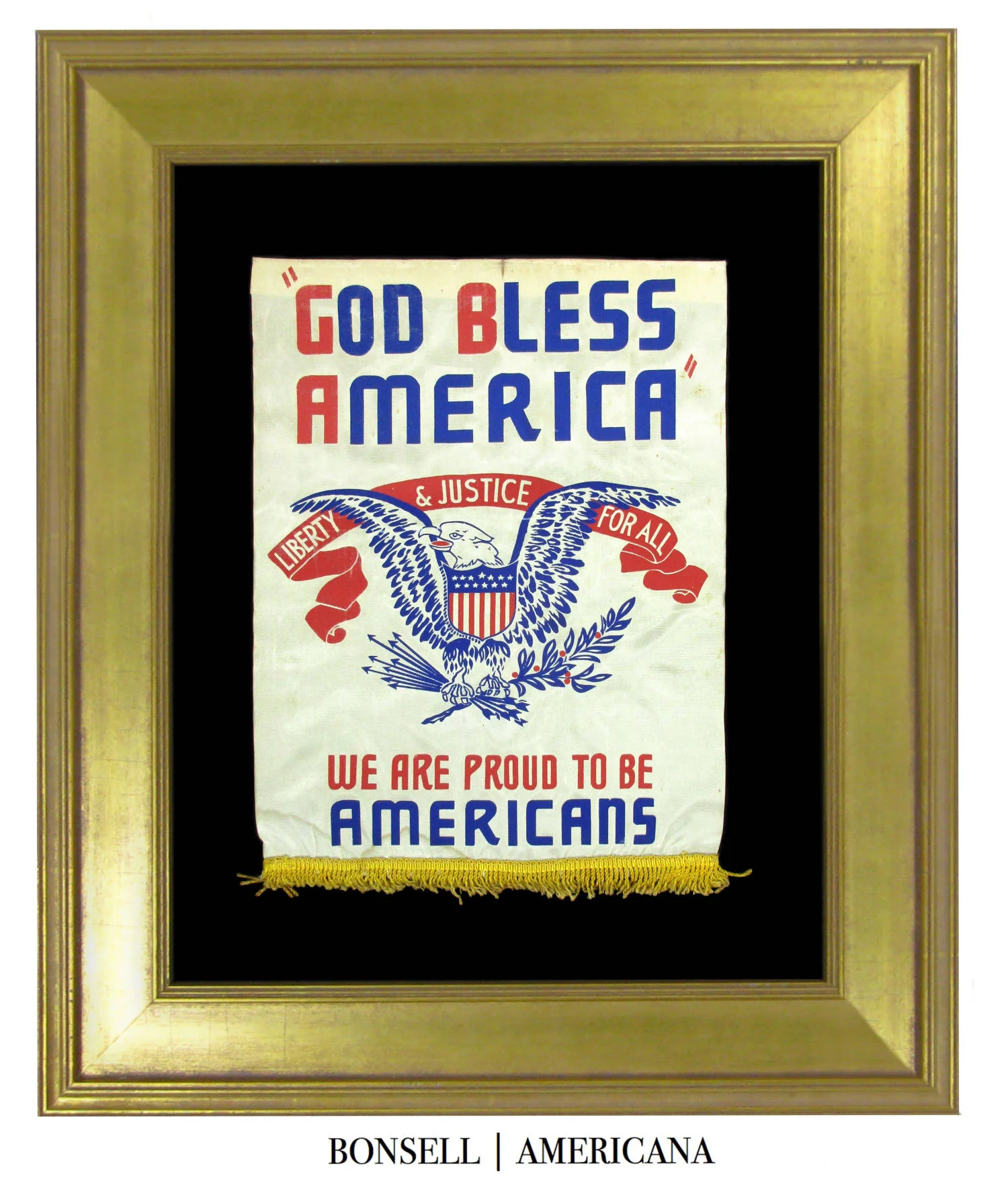Antique God Bless America Banner  