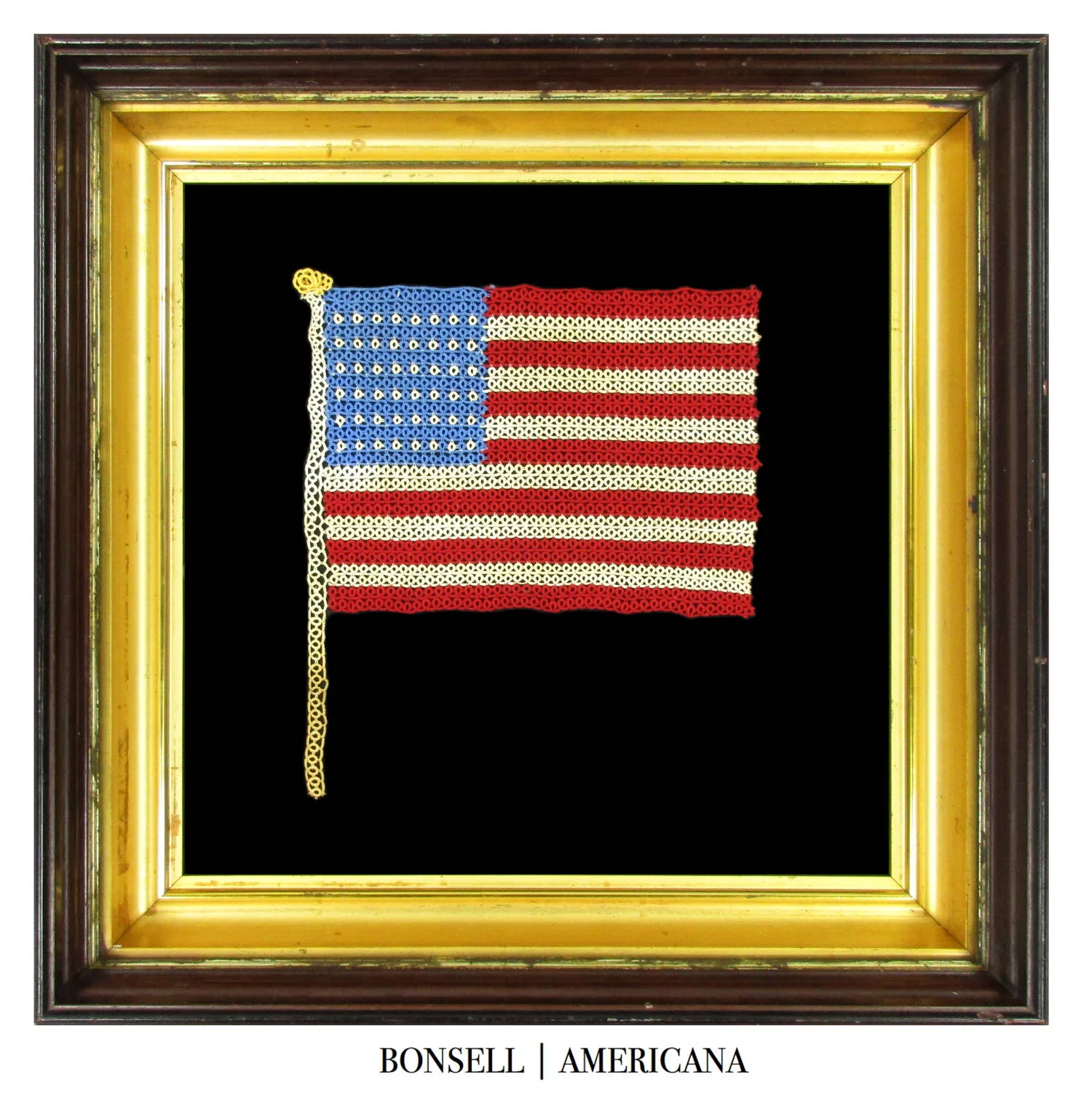 48 Star Antique Flag Made Entirely by Hand Tatting 