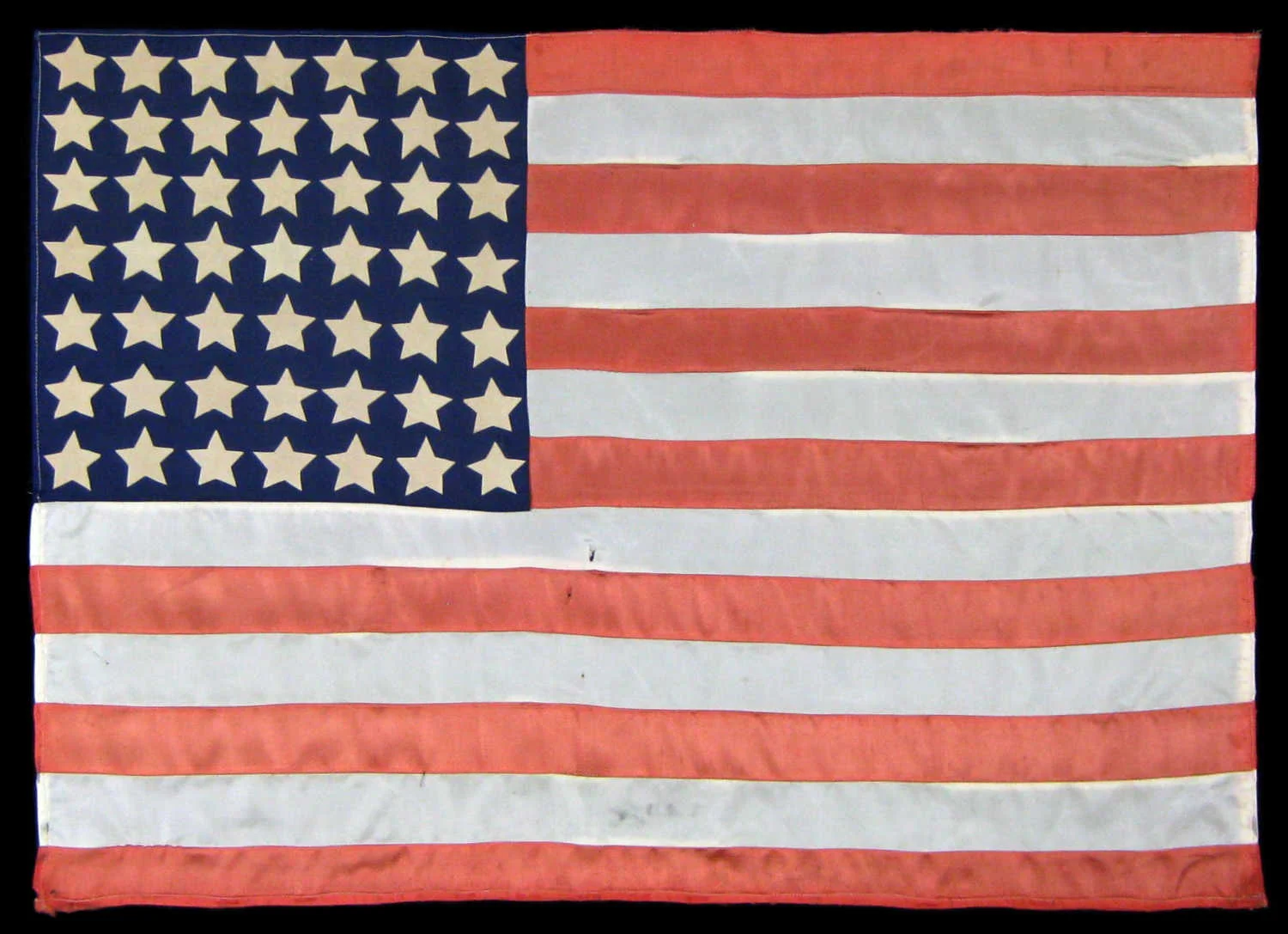 Close-up of 49 Star Antique Flag | A Great Homemade Example | Circa 1959-1960