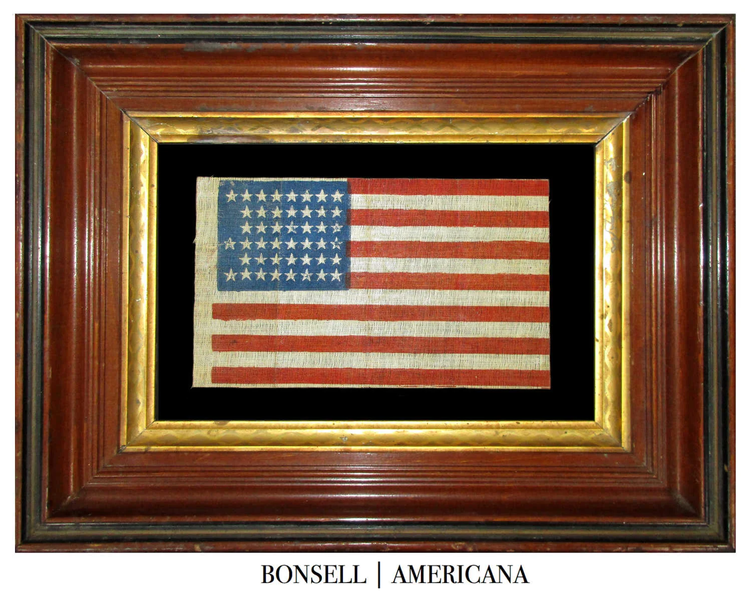 45 Star Antique Parade Flag with an 8-7-7-8-7-8 Star Pattern | Circa 1896-1907