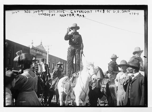 Cowboy in Newton, Kansas | Circa 1908