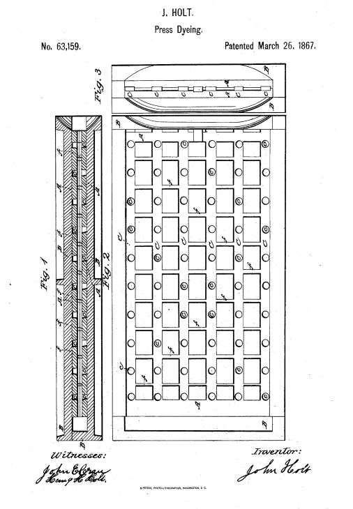 US63,159 | Improved Method of Making Dies for Figures in Press-Dyed Fabrics | Circa 1867