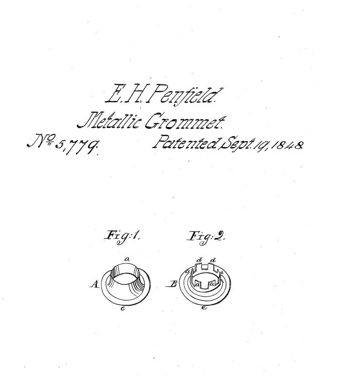 US5,779 | Metallic Grommet | Circa 1848
