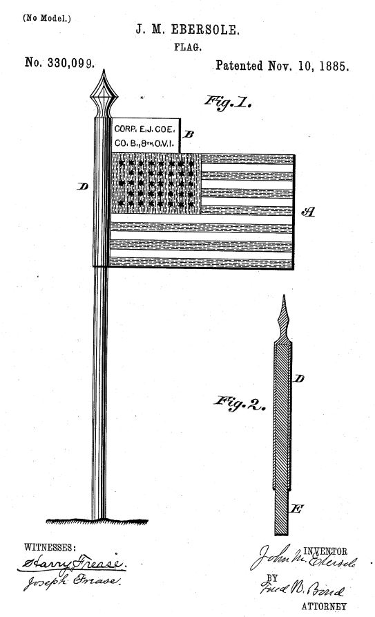 US330,099 | Flag | Circa 1885