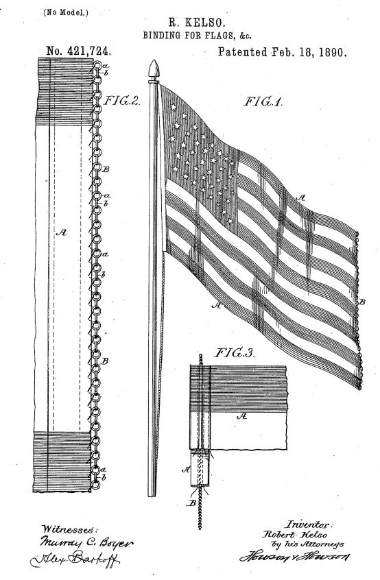 US421,724 | Binding for Flags | Circa 1890