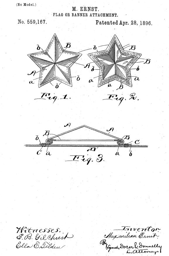 US559,167 | Flag or Banner Attachment | Circa 1896