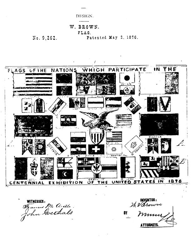 USD9,262 | Design for a Flag | Circa 1876