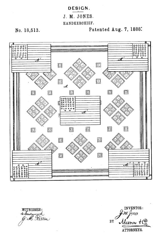 USD18,513 | Design for a Handkerchief | Circa 1889