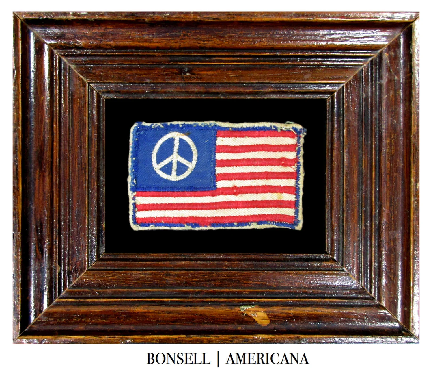 Vintage Peace Sign US Flag Patch 