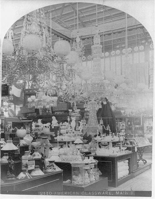 American Glassware Display at the Centennial Exhibition | Circa 1876