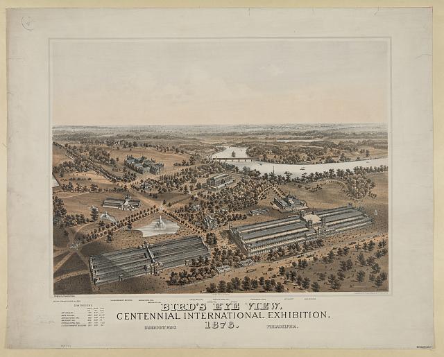 Bird's Eye View of the Centennial International Exhibition | Circa 1876
