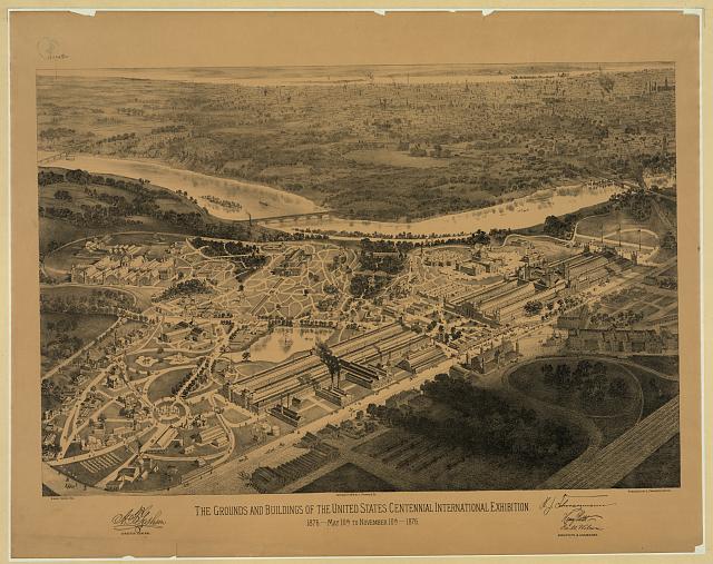 Grounds and Buildings at the Centennial Exhibition | Circa 1876