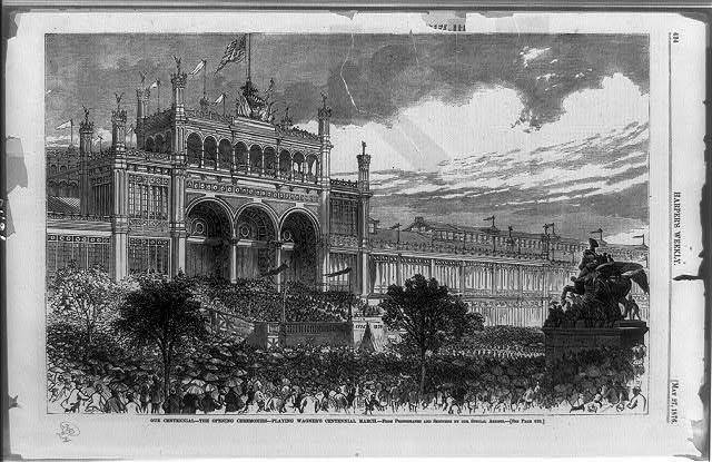 Main Building and Crowd at the Centennial Exposition | Circa 1876