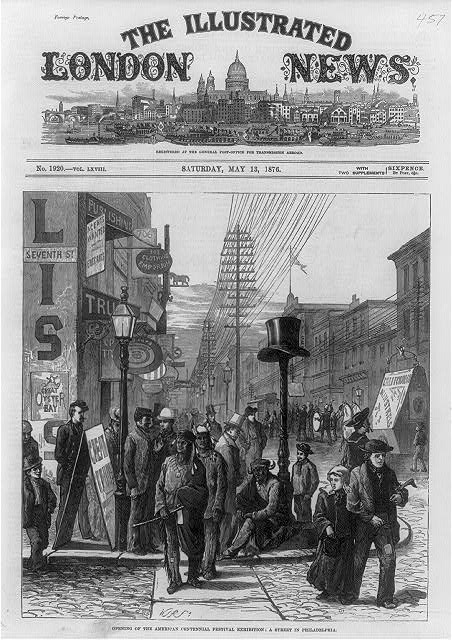 Street in Philadelphia on the Opening of the American Centennial Exhibition | Circa 1876