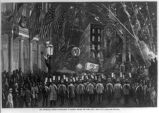 The Centennial Fourth at Madison Square Garden | Circa 1876