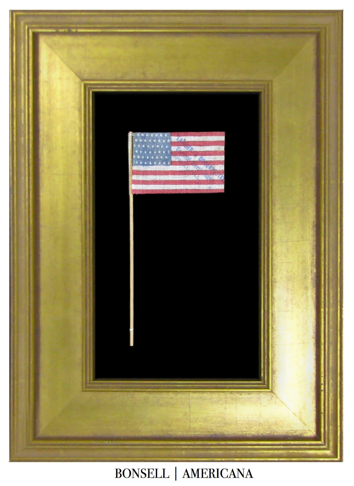 48 Star Antique Parade Flag with Rare Overprint 