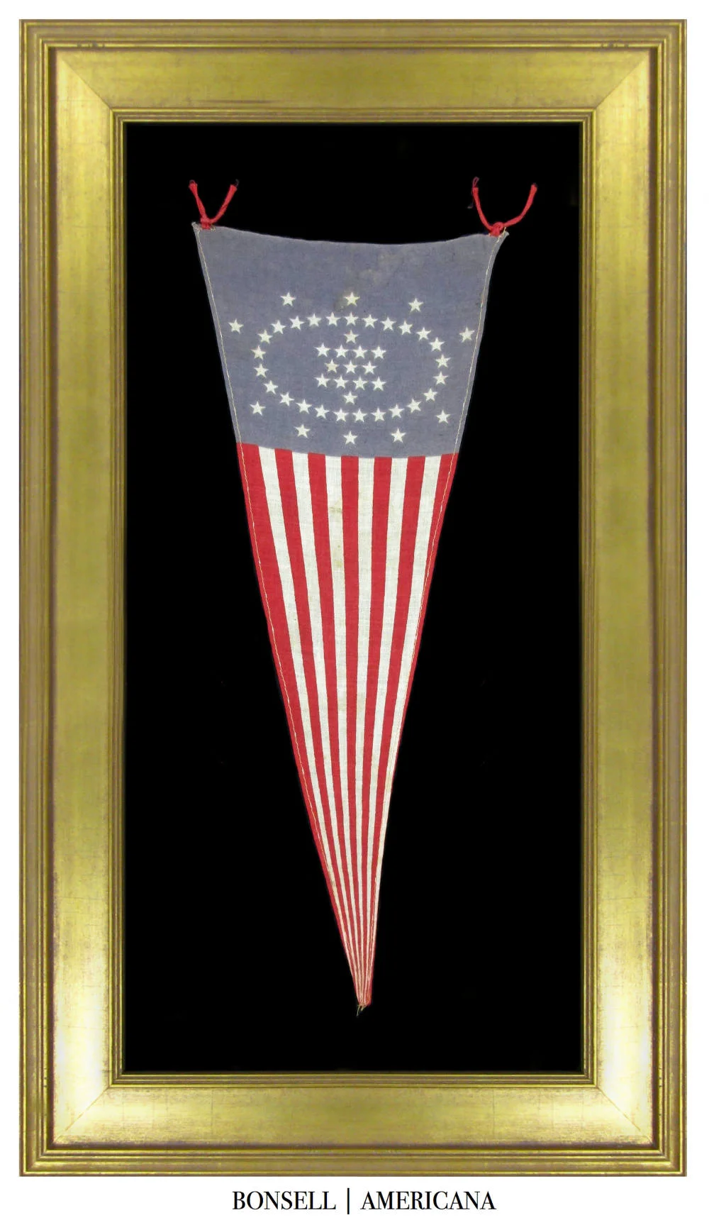 Antique 48 Star US Flag Whipple Pennant 