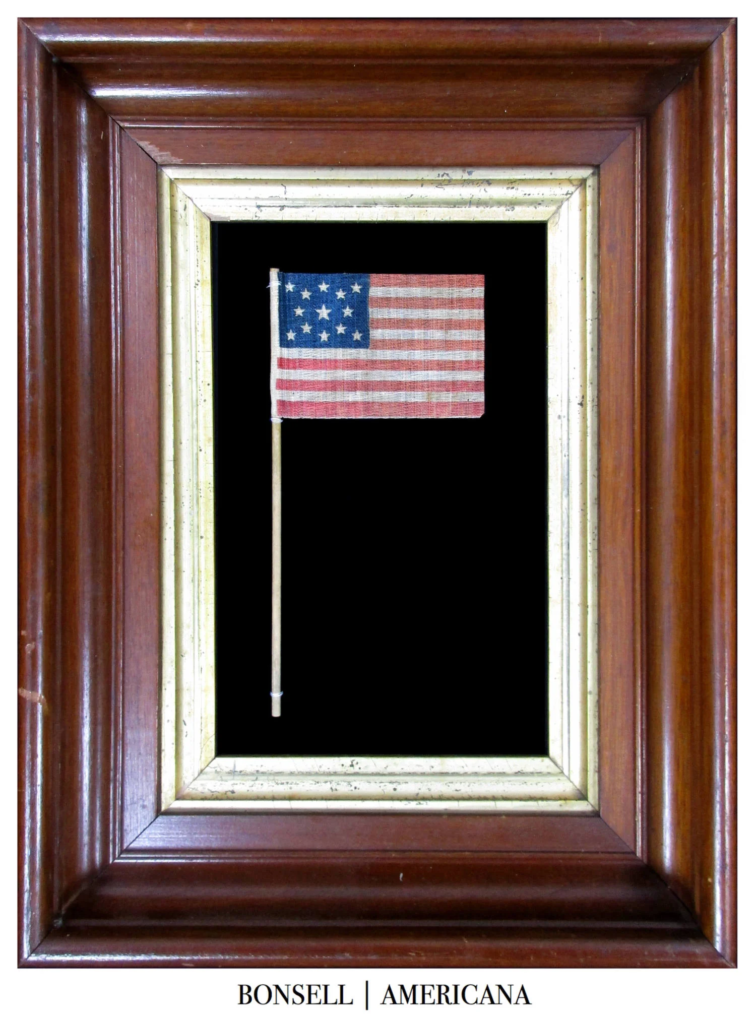 13 Star Antique US Flag with Medallion Star Pattern 