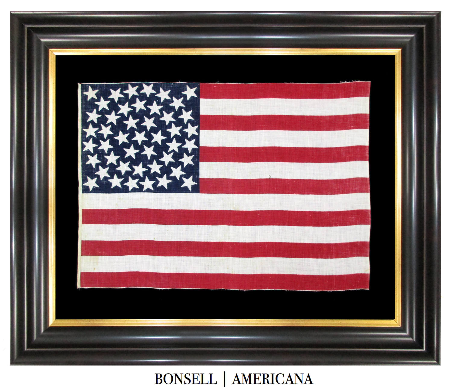 45 Star Antique American Flag with a Fabulous Medallion Pattern