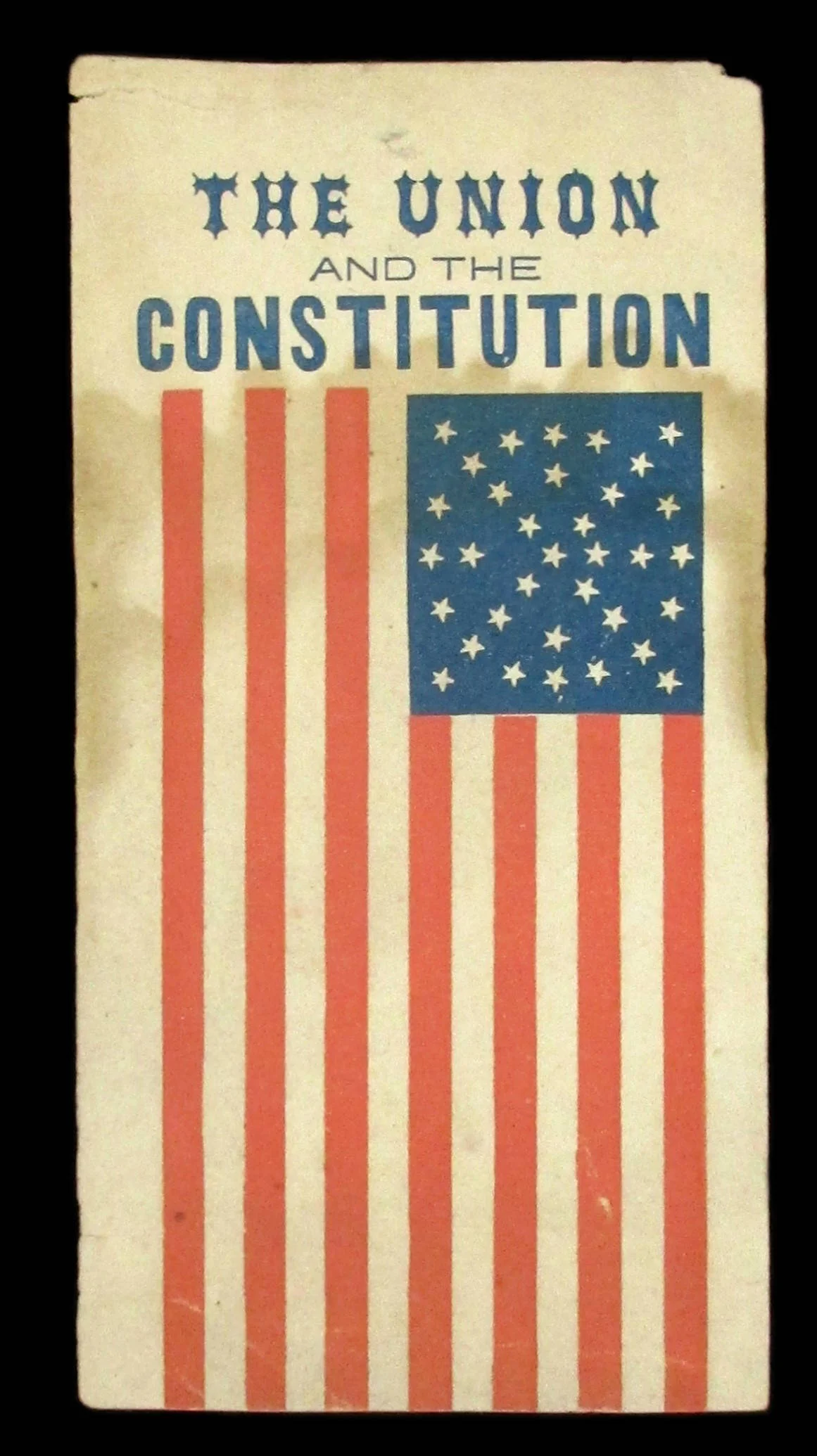 The Union and the Consitution Antique Civil War Flag 2.jpg