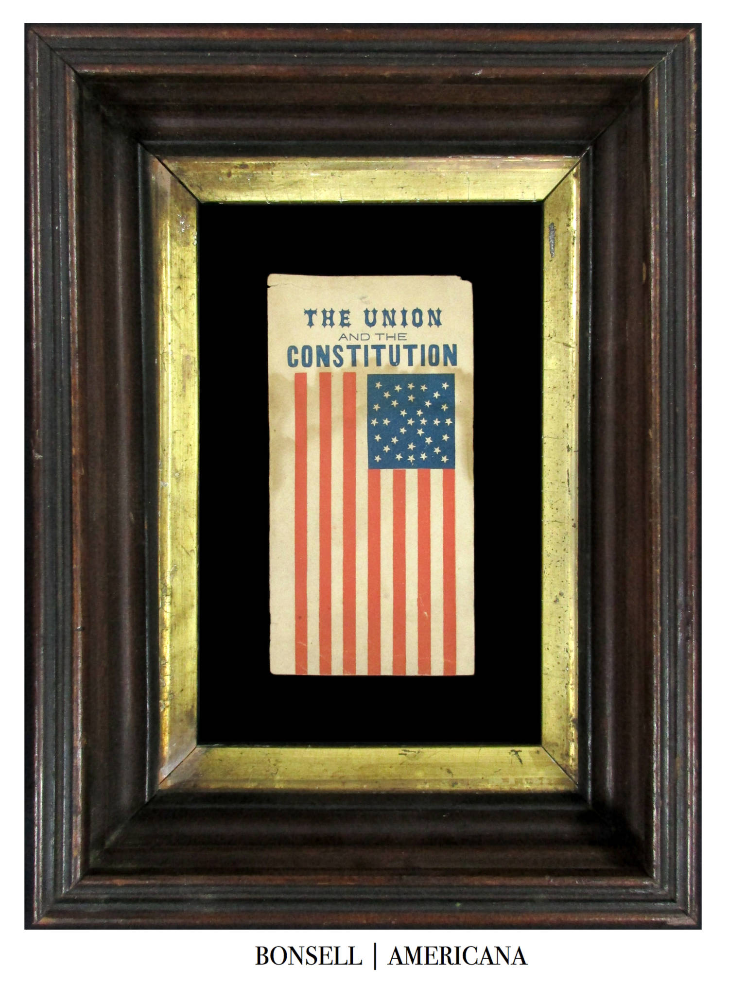 34 Star Antique Flag with Medallion and Cross Star Pattern 