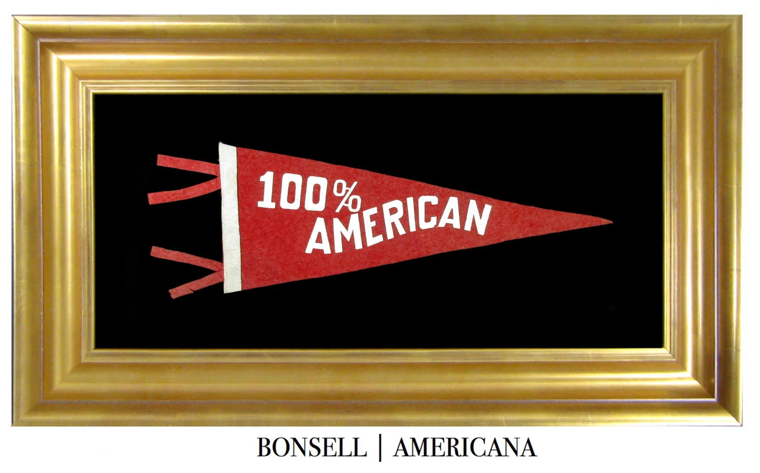 Antique 100% American Patriotic Pennant 