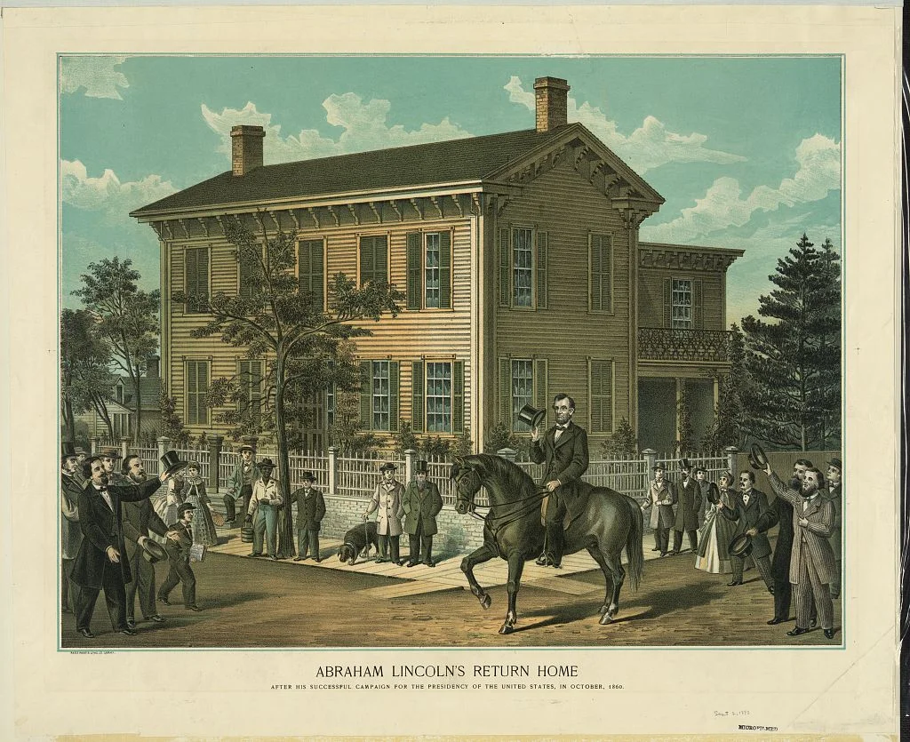 Lincoln's Return Home after His Successful Campaign for Presidency of the United States | Circa 1860