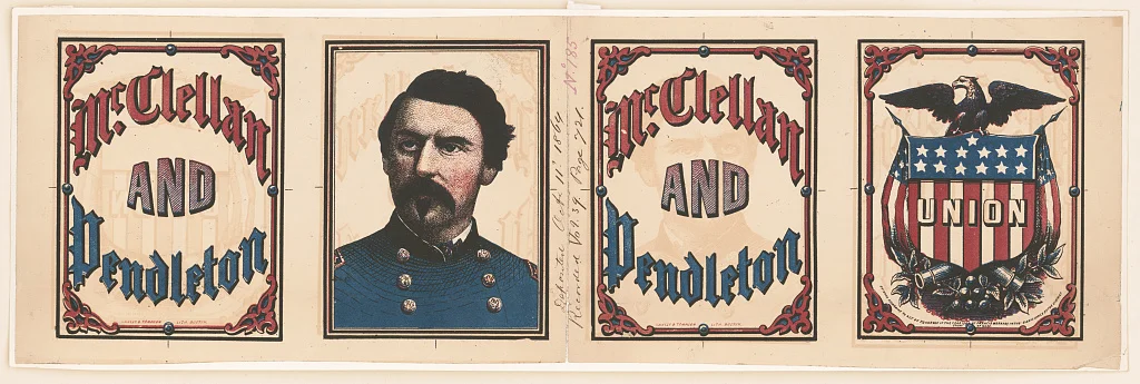 McClellan and Pendleton Campaign Banner | Circa 1864